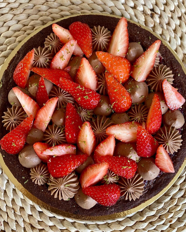 Tarte revisitée chocolat/fraises