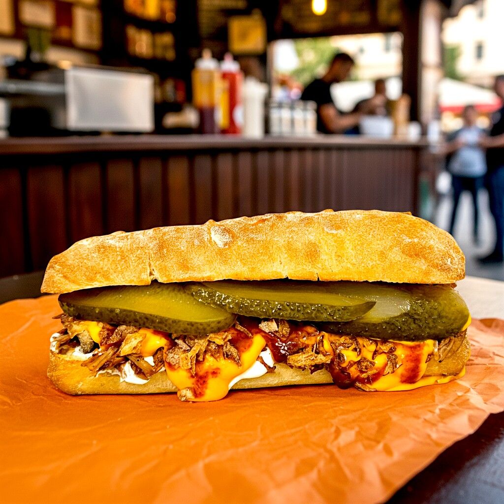 Pulled Pork Deluxe szendvincs