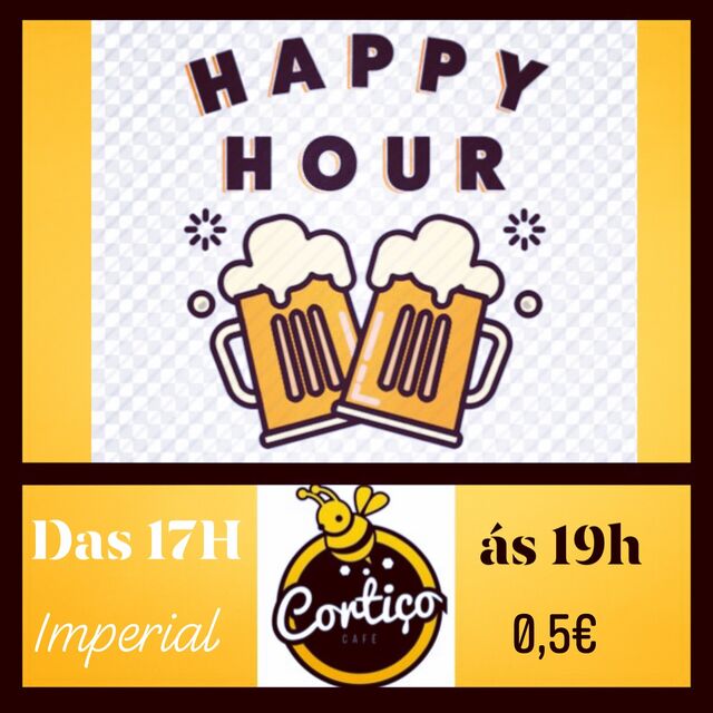 Happy Hour !!
Imperial 0,5€
Segunda a sexta - 17h - 19h
(Excepto feriados)