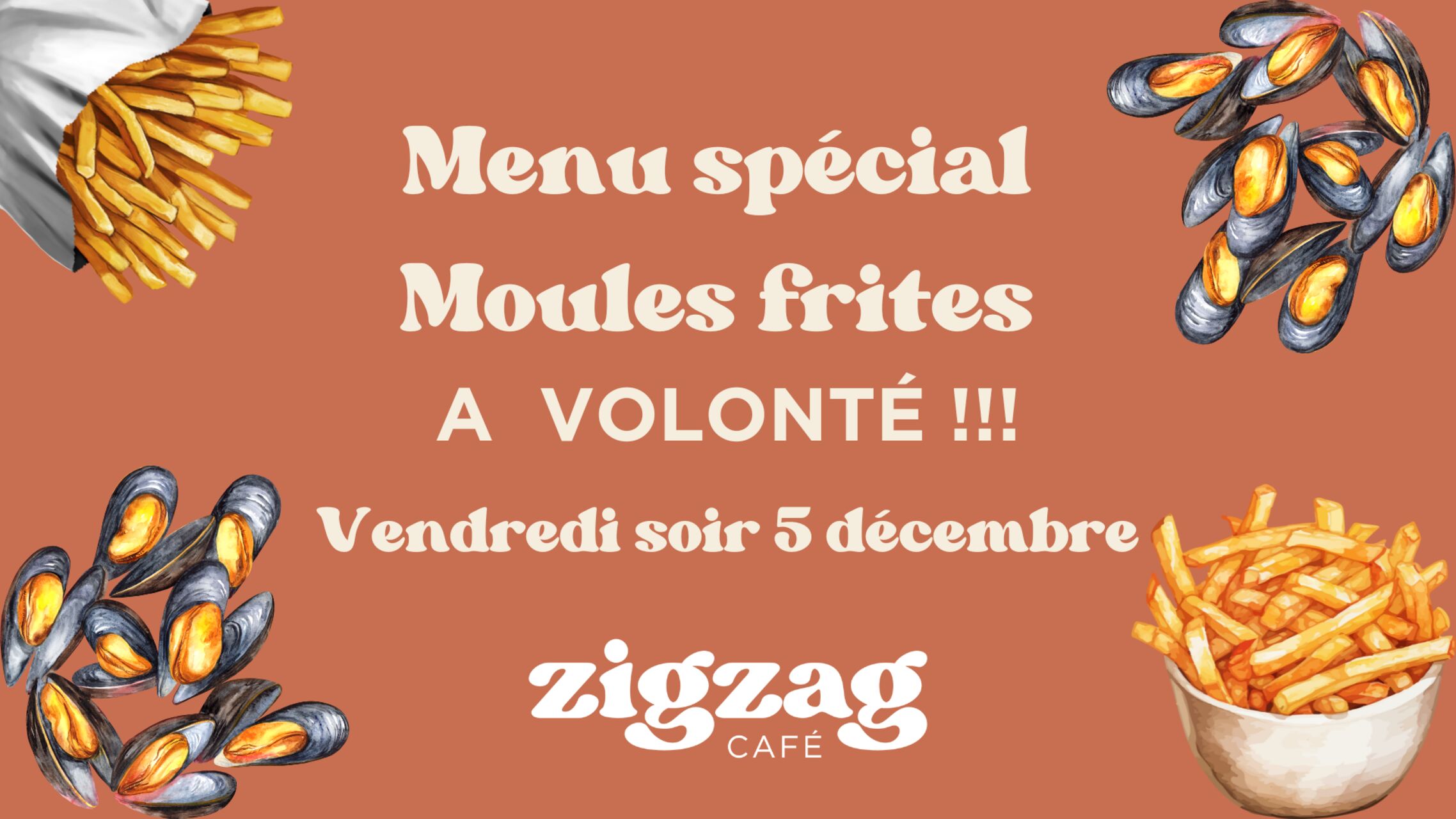 Soirée moules / frites à volonté