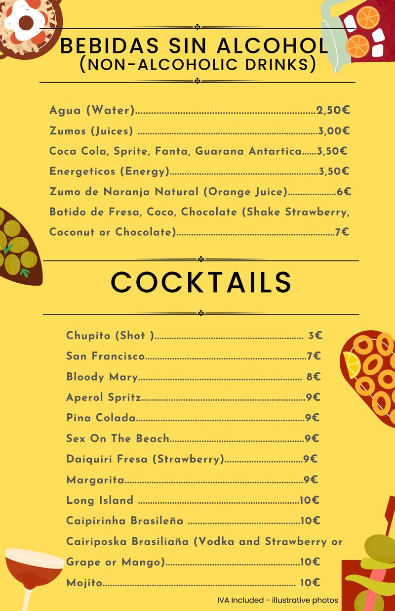 No Alcohol and Cocktails 