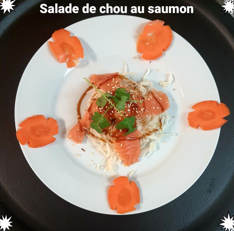 Salade de chou au saumon 