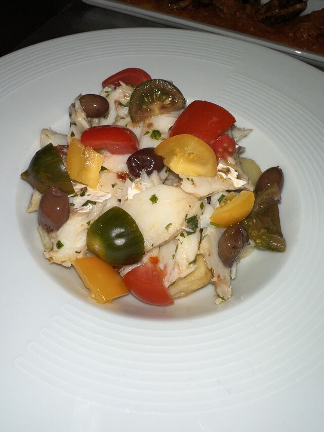 Insalata tiepida di baccalà.