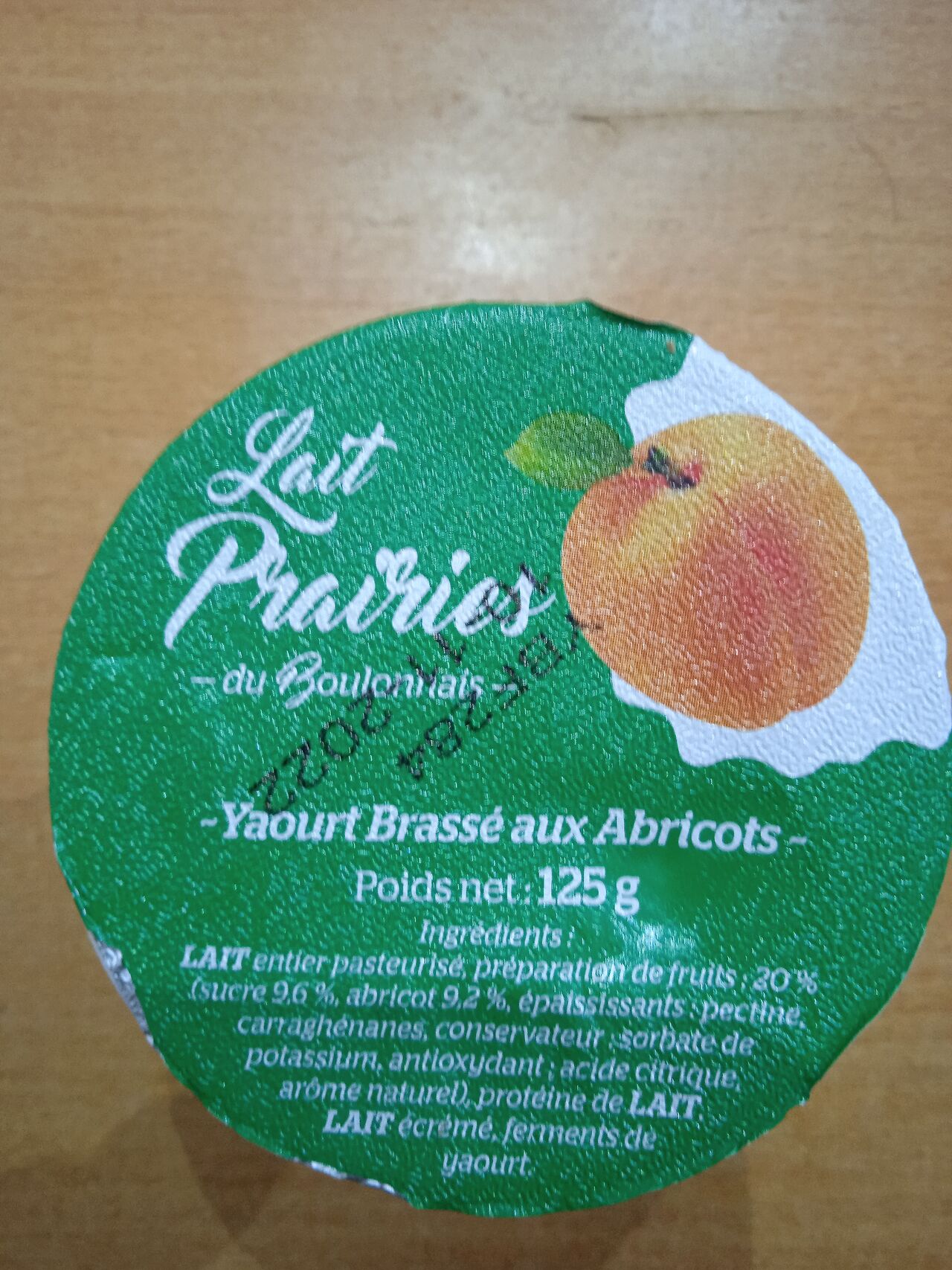 Yahourt abricot 