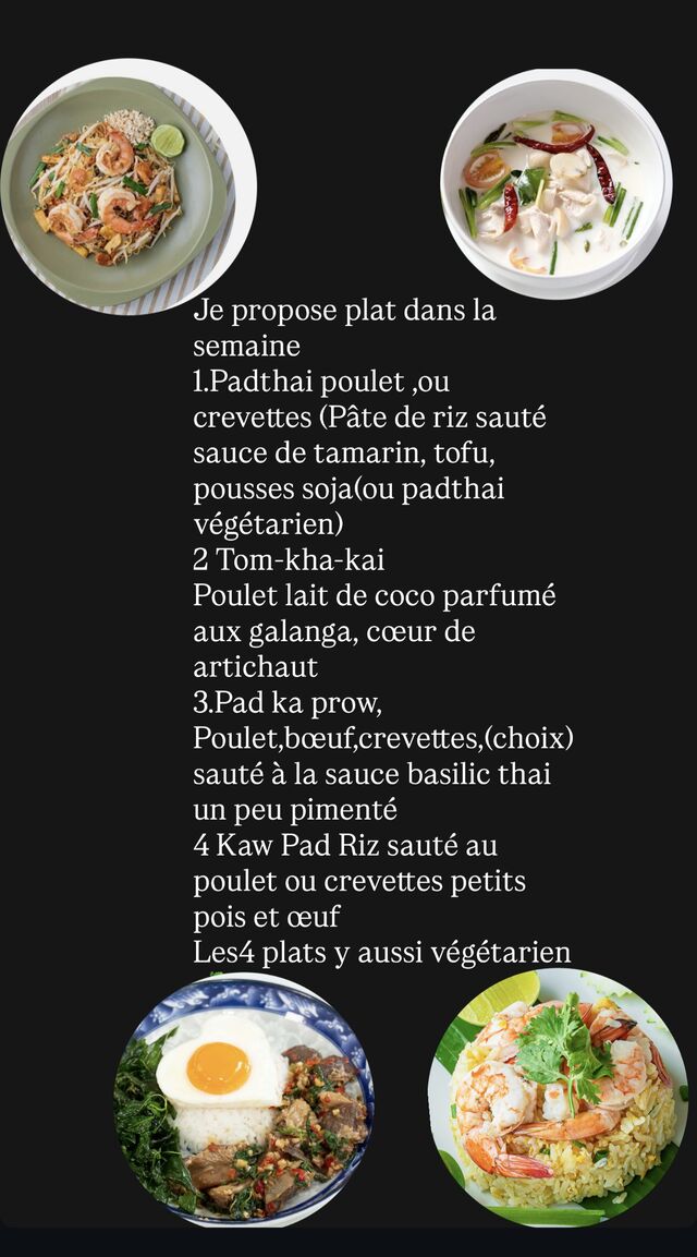 Menu dans la semaine 