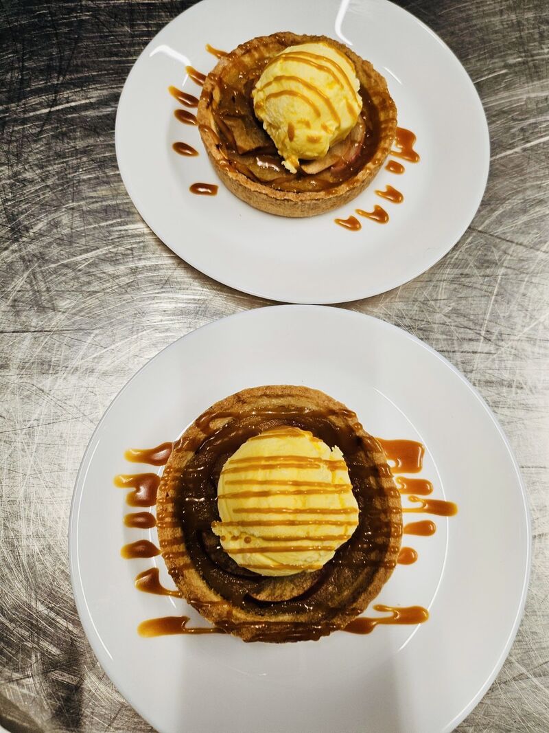 Tarte Alsacienne boule de glace caramel beurre salé 🥹