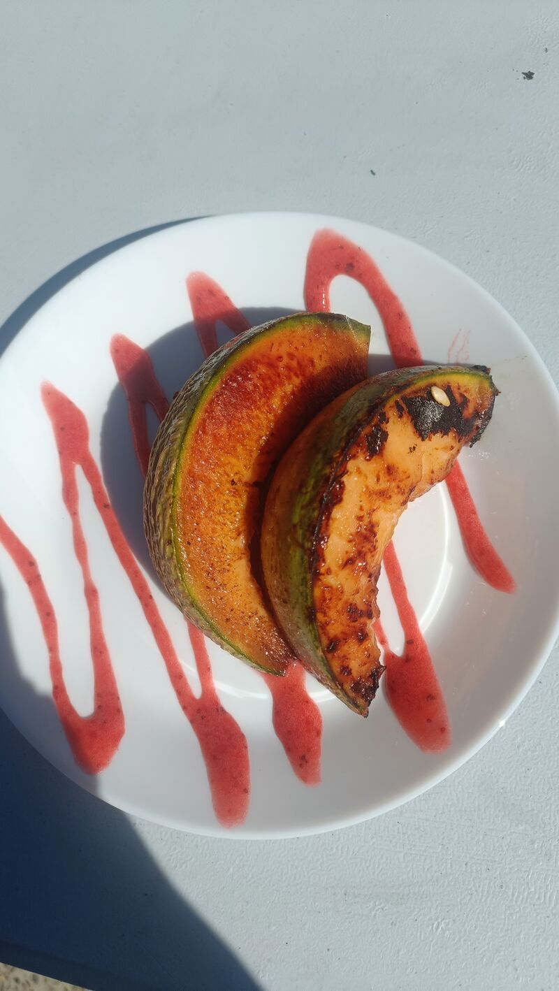 Ananas rôti au miel 