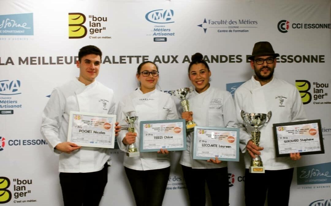 Meilleure galette d'Essonne 2020
- 1ere place catégorie chef d'entreprise
- 2nd et 3e place apprentis
- 4e place salarié
