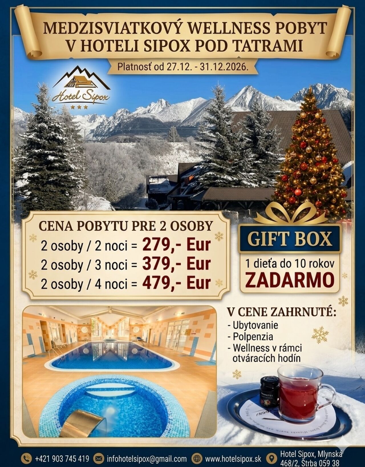 Medzisviatkový wellness pobyt
