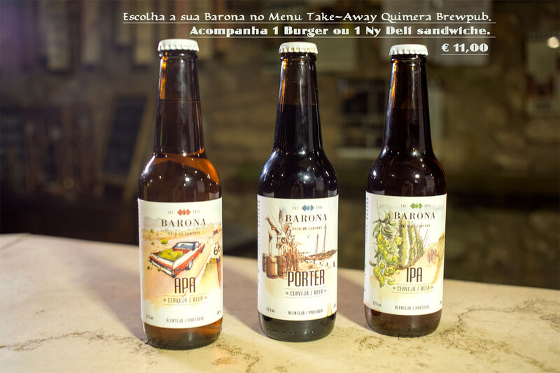 Cerveja Barona acompana o take-away.