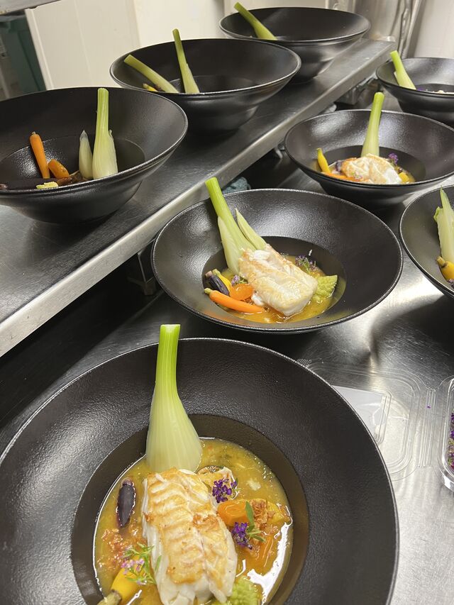 Cabillaud agrumes, kumquat et fenouil