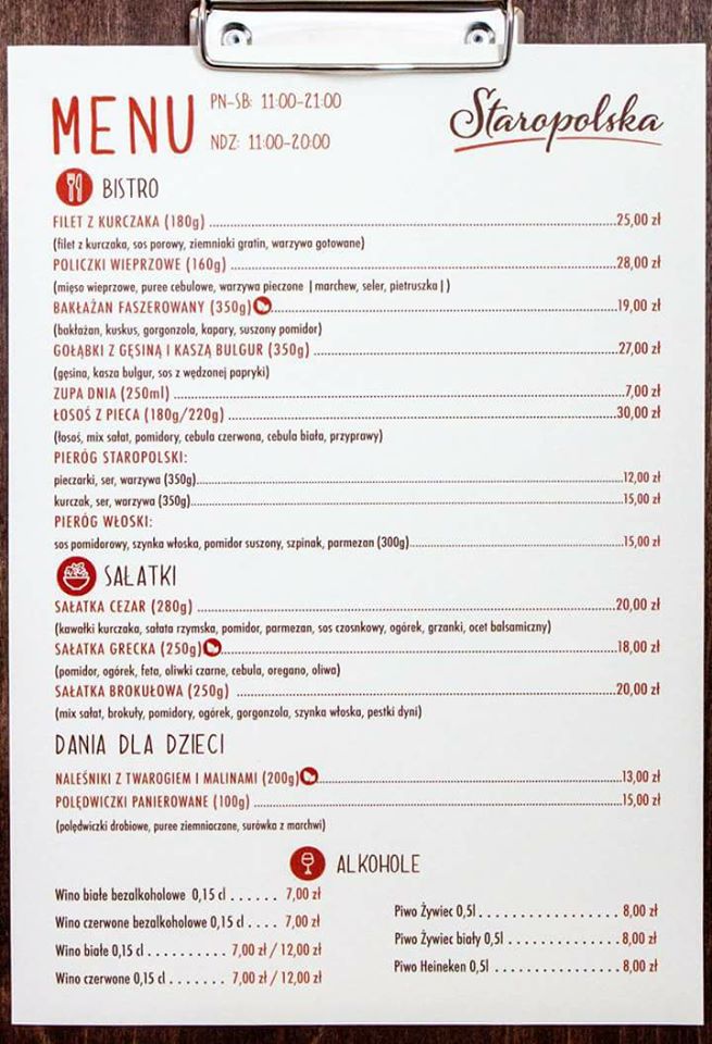 Staropolska Bistro Bydgoszcz Italian cuisine near me