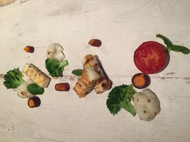 Gegrilde seizoensgroenten met Halloumi