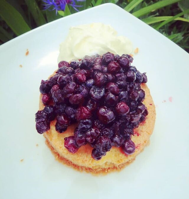 Tartelette myrtilles, Auberge Plan Bois 74230 Les Clefs