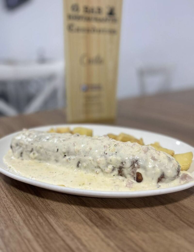 Flamenquín a la Carbonara 