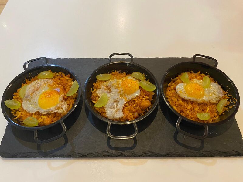 Tapa de migas con Huevo frito