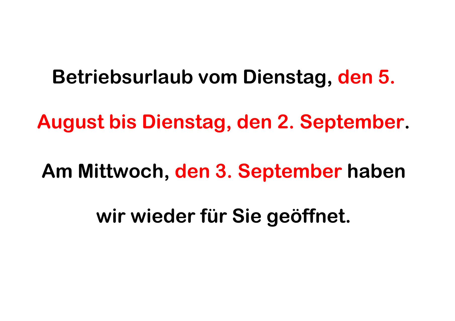 Betriebsurlaub