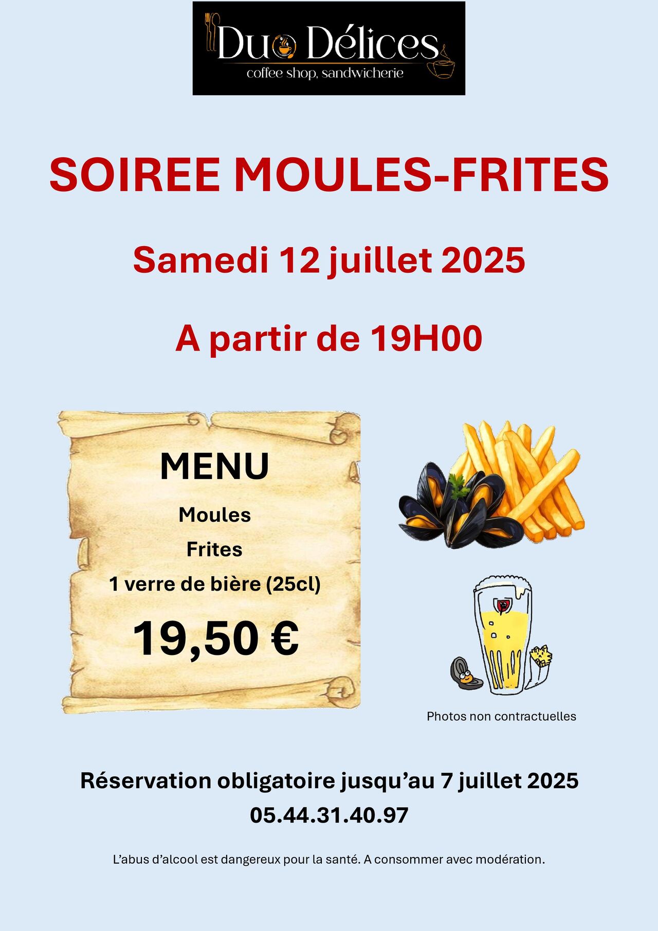 Soirée moules frites