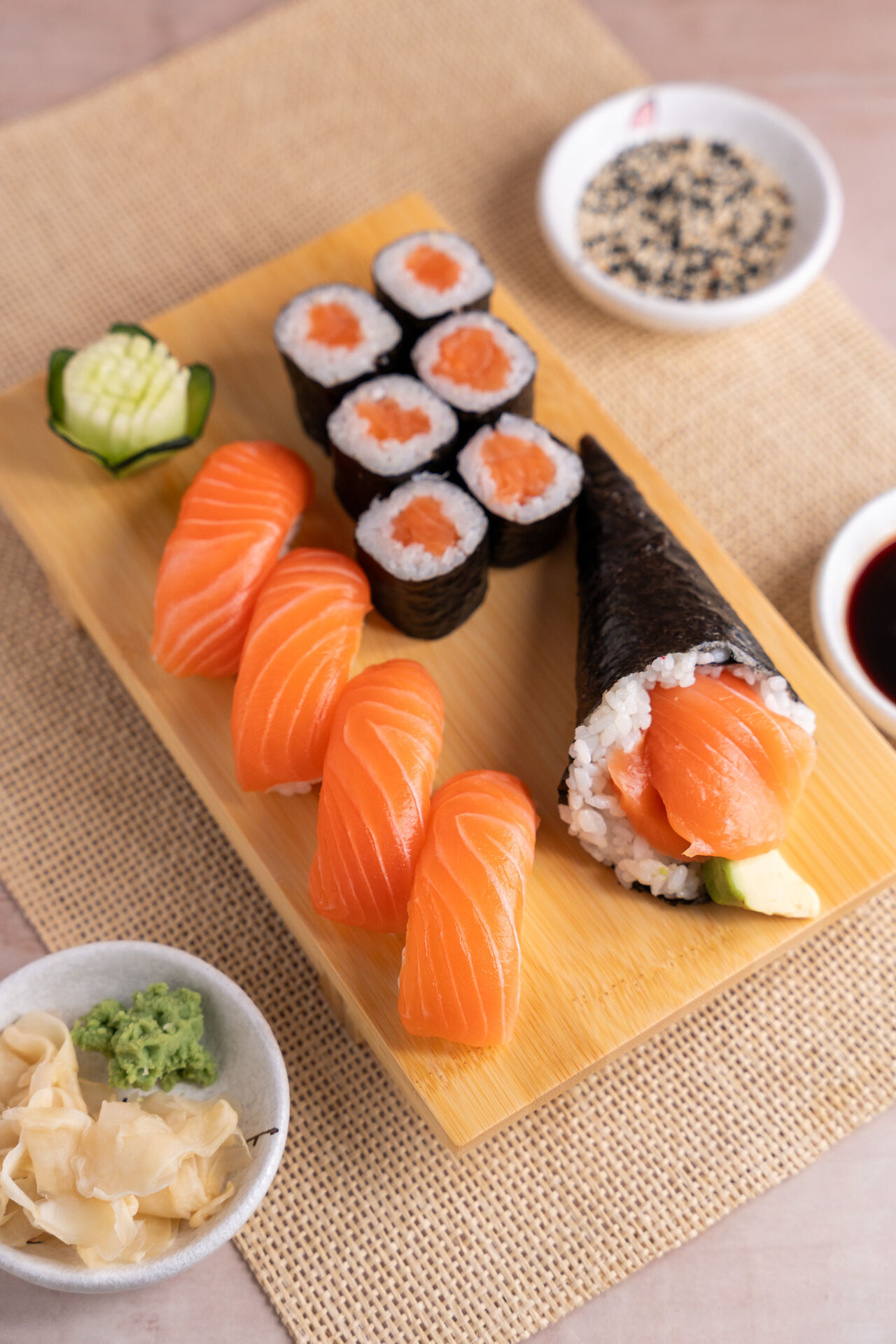 Nigiri, Hosomaki e Temaki di Salmone