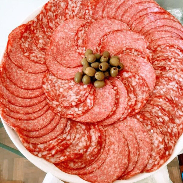 rosace de salami et rosette