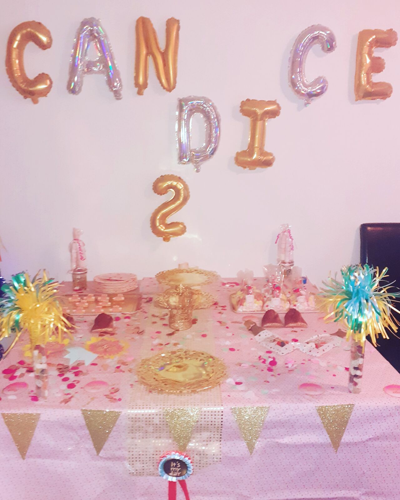 Anniversaire candice déco et buffet sucré 