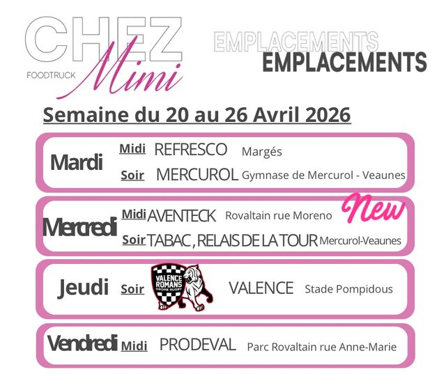Du 20 au 26 Avril 2026