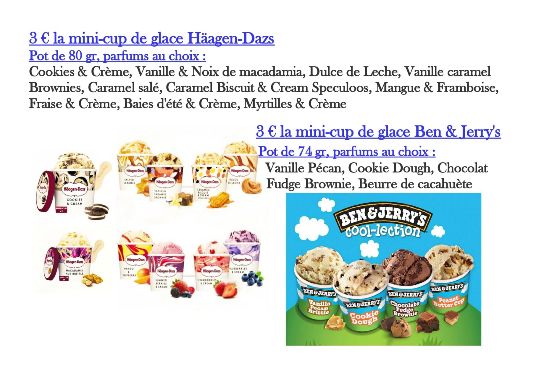 Hāagen-Dazs et Ben & Jerry's