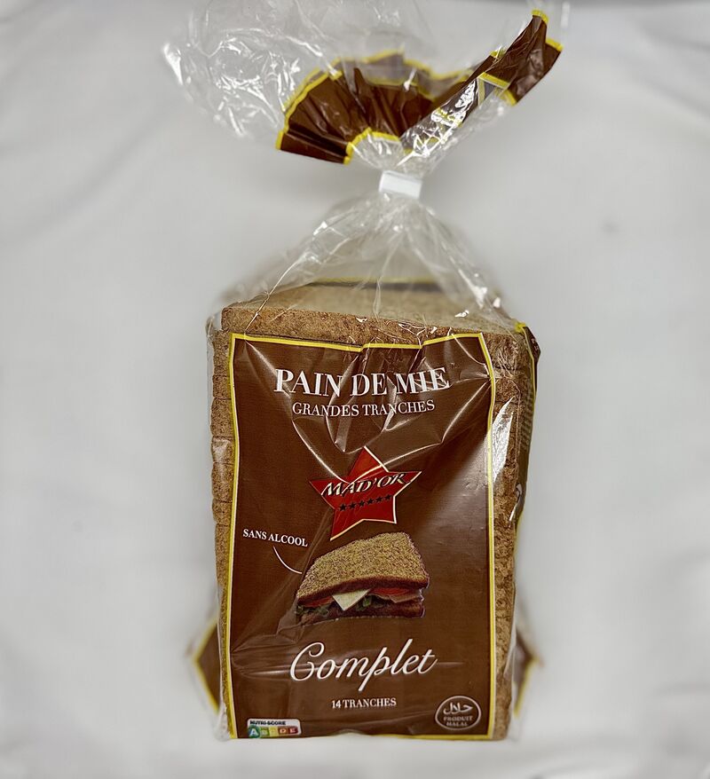 Pain de Mie Complet1 Paquet 14 Tranches (550 gr)