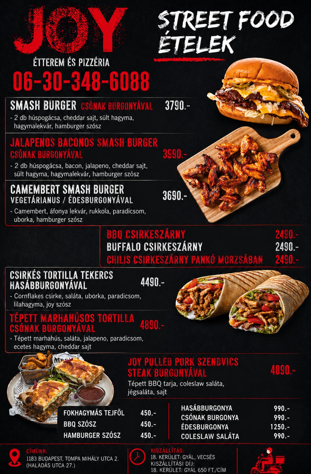 STREET FOOD AJÁNLATUNK