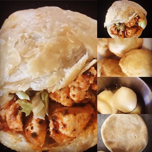 Bokit ( Sandwich Guadeloupéen-garni au poulet marinée aux épices doux et grillé)