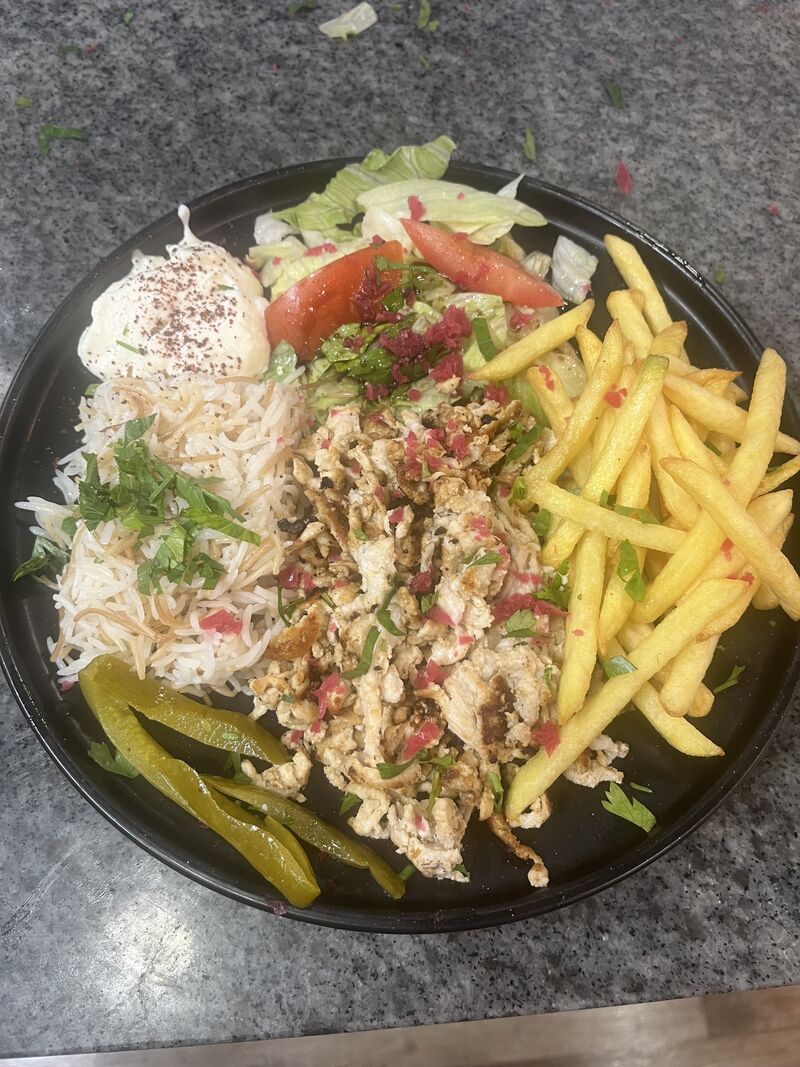 Assiette chawarma poulet 