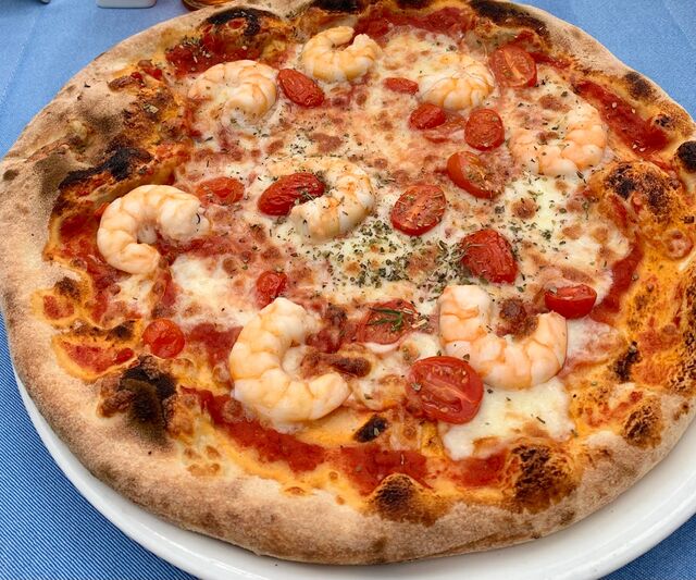 Pizza aux crevettes