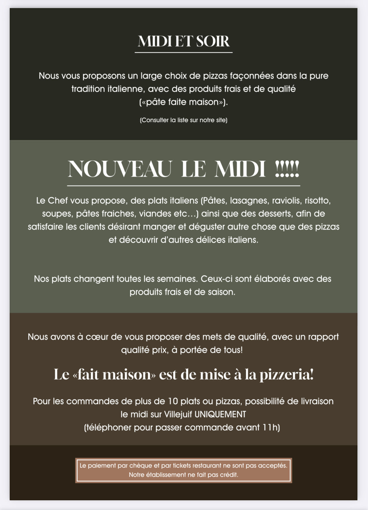 LE MIDI 🇮🇹 CUISINE ITALIENNE 🇮🇹