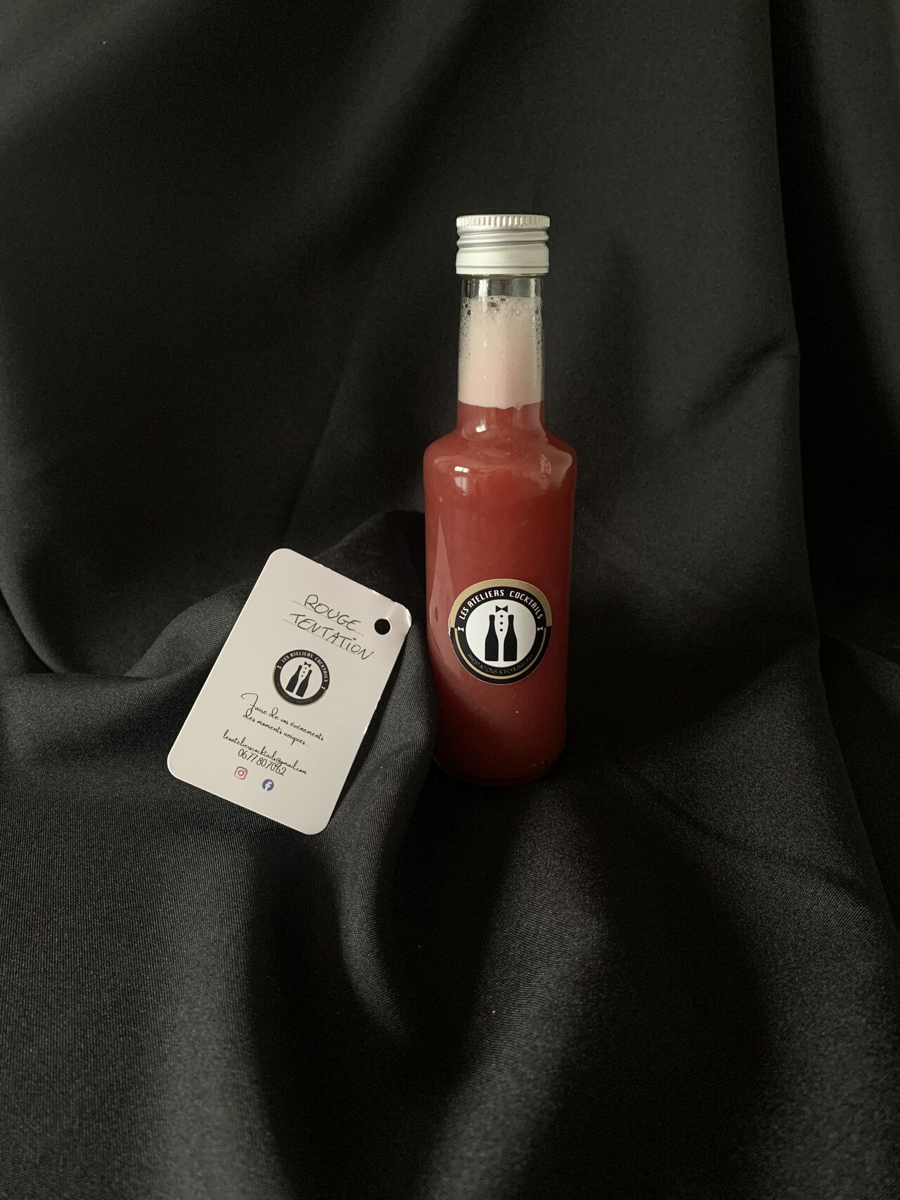 Cocktail création individuel pour des plateaux repas St Valentin