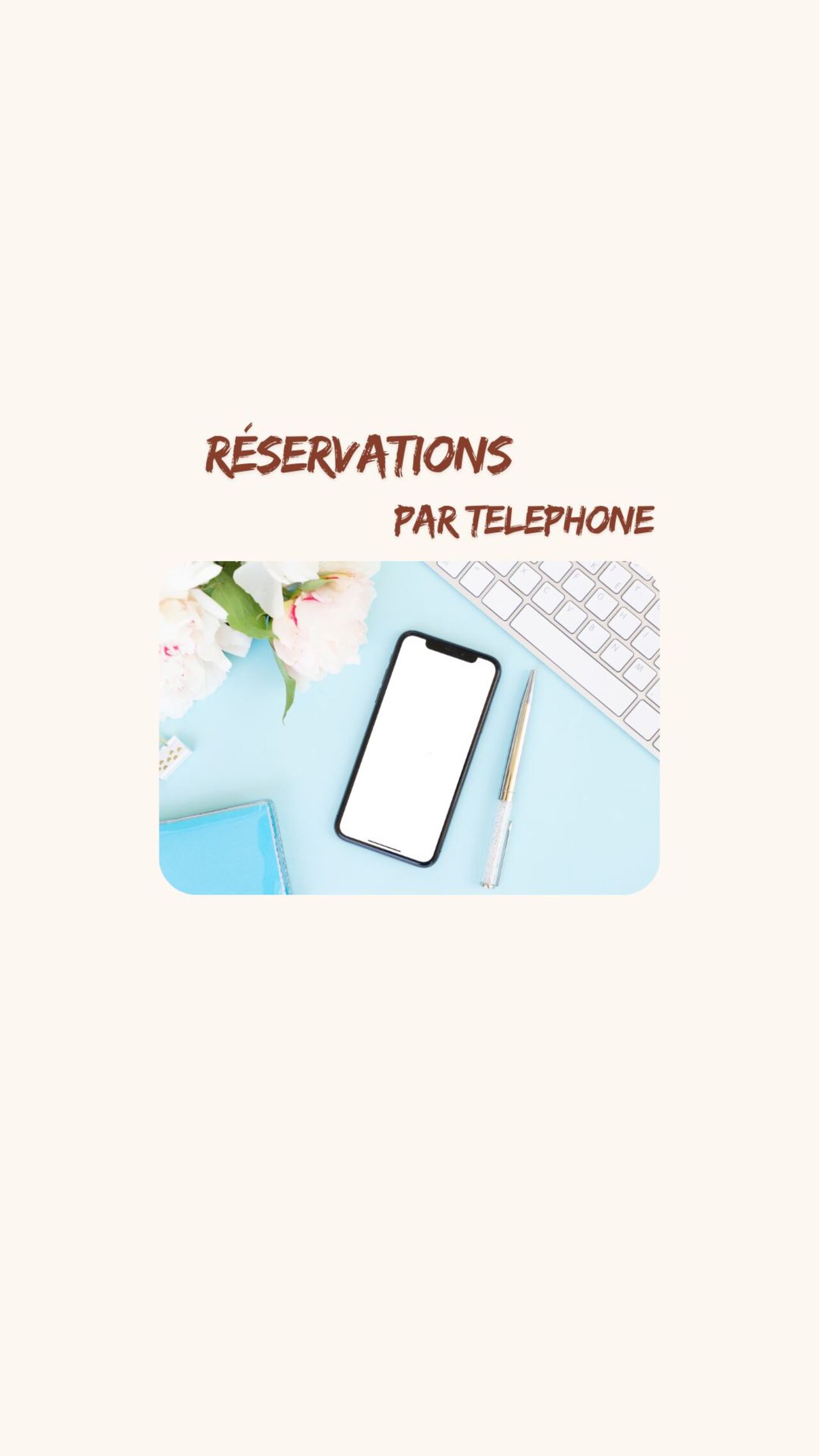 Réservations par téléphone, nous préférons vous avoir de vive voix, Contact direct privilégié !