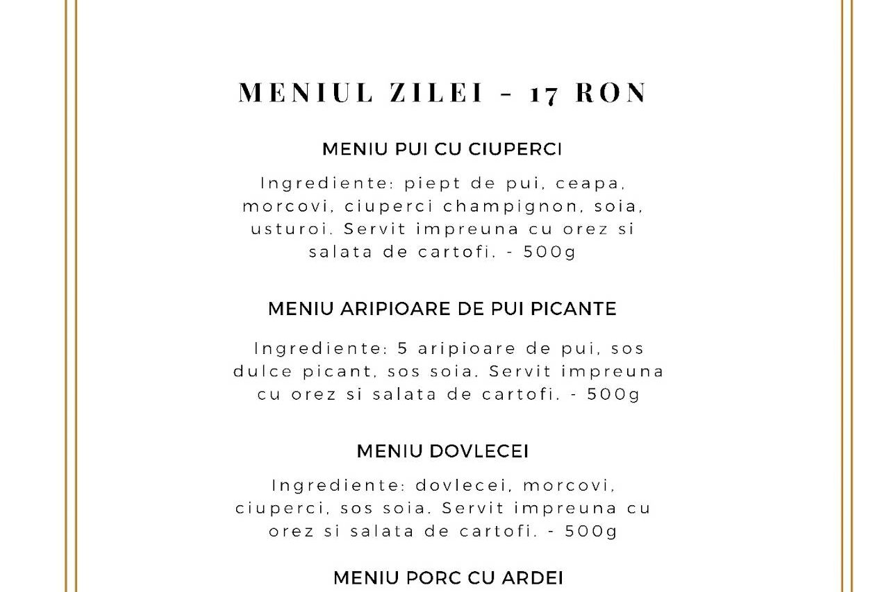 MENIUL ZILEI - 17 RON