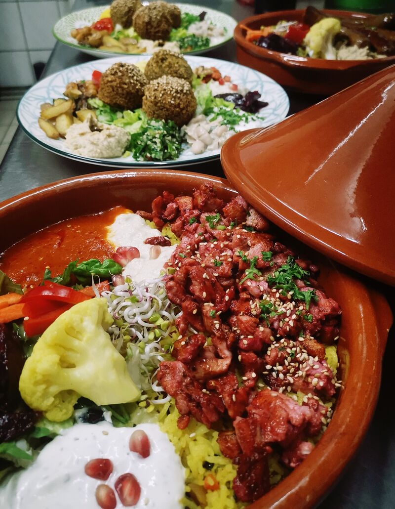 Schawarma Bowl in der Tajine