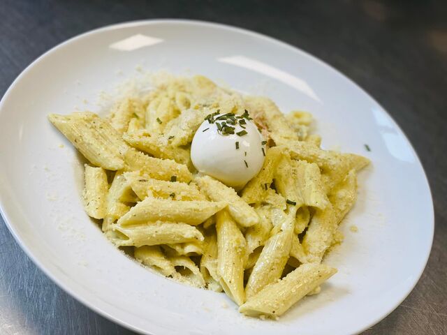 Pâtes au cœur d'artichaut et burrata