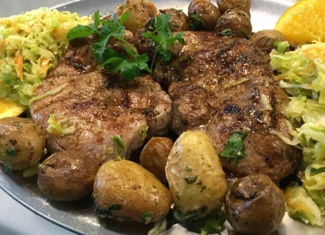 Lombinhos de vitela grelhados