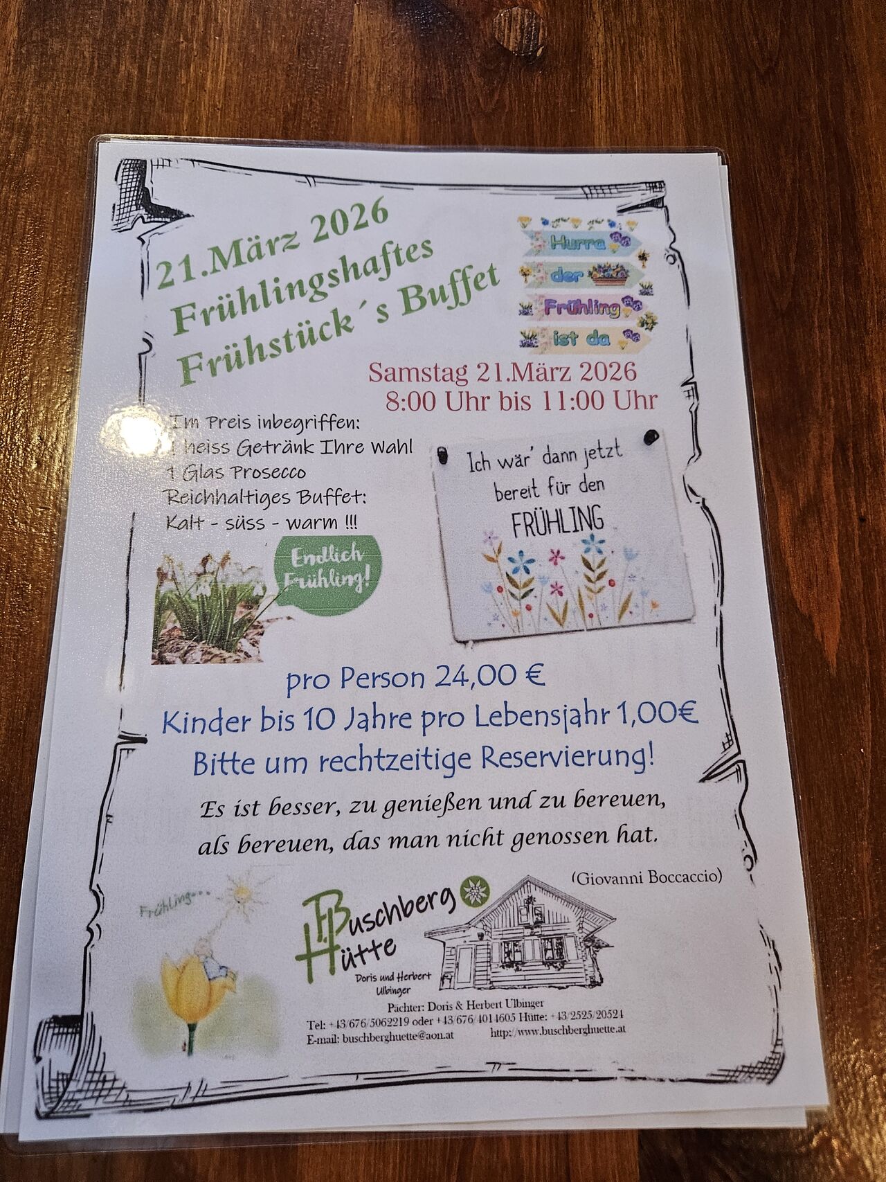 Frühlingshaftes Frühstück Buffet