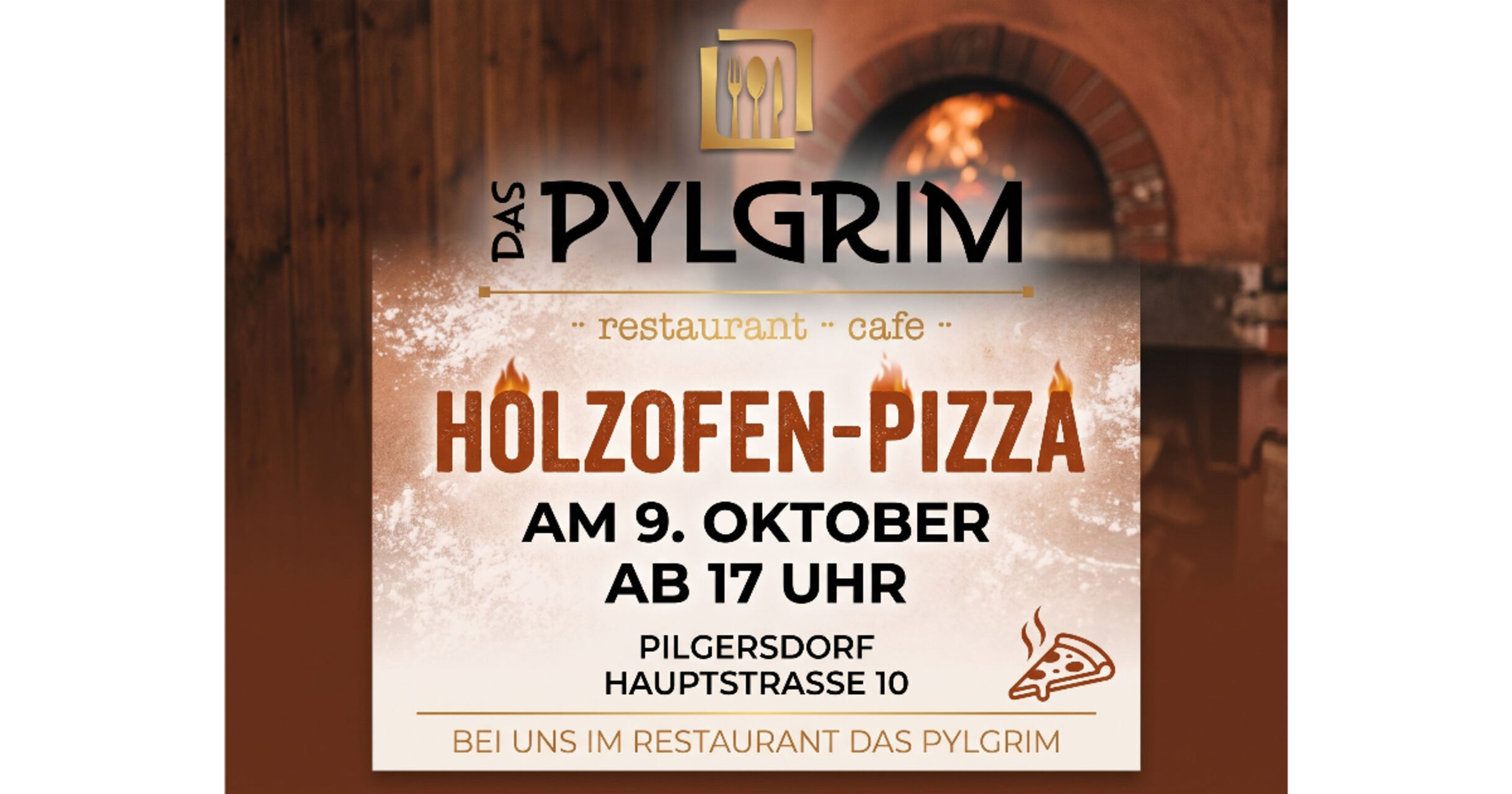Holzofen-Pizza am 9.10. ab 17 Uhr