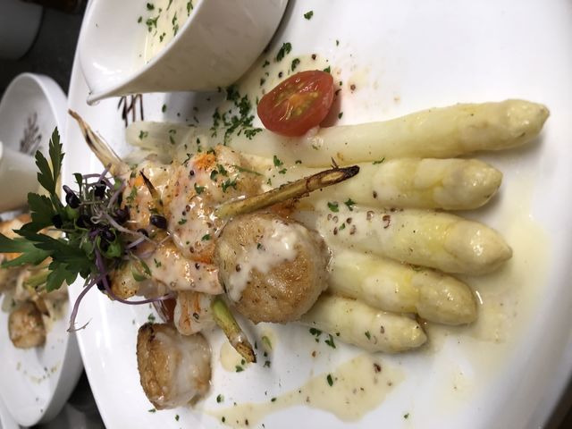 Coquille#scampi#citroengras#asperge