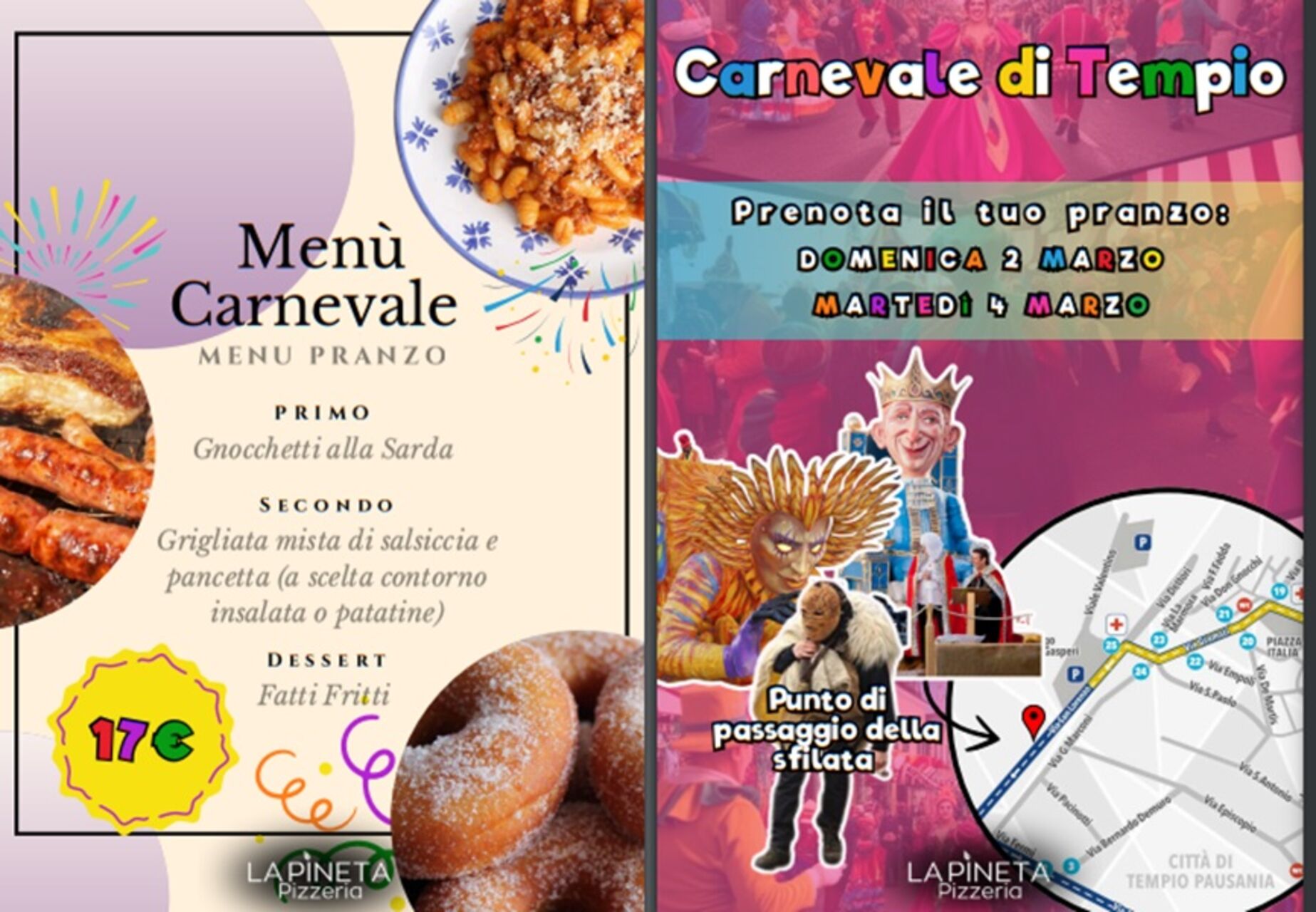Menù Carnevale