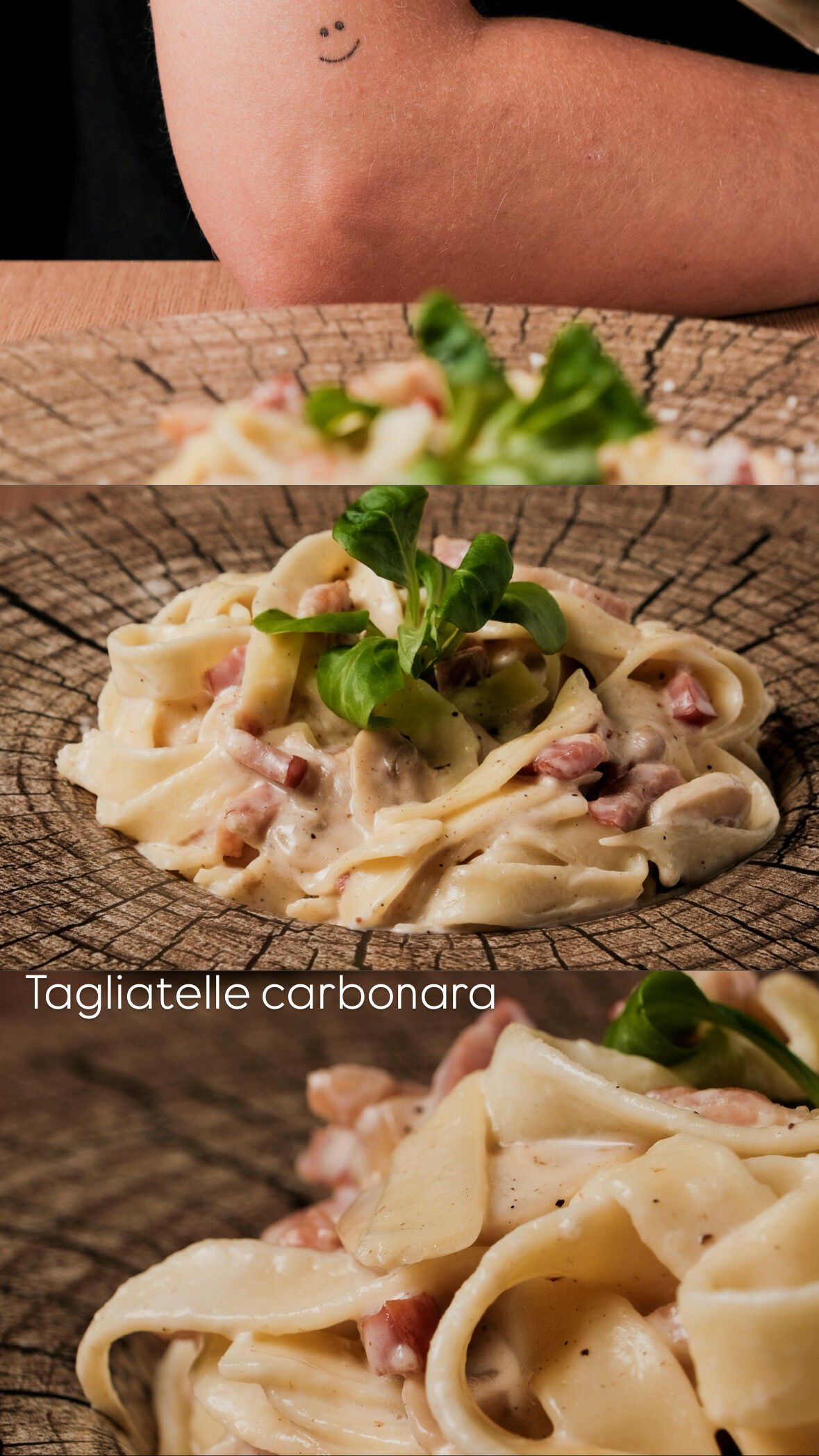 Tagliatelle a la carbonara