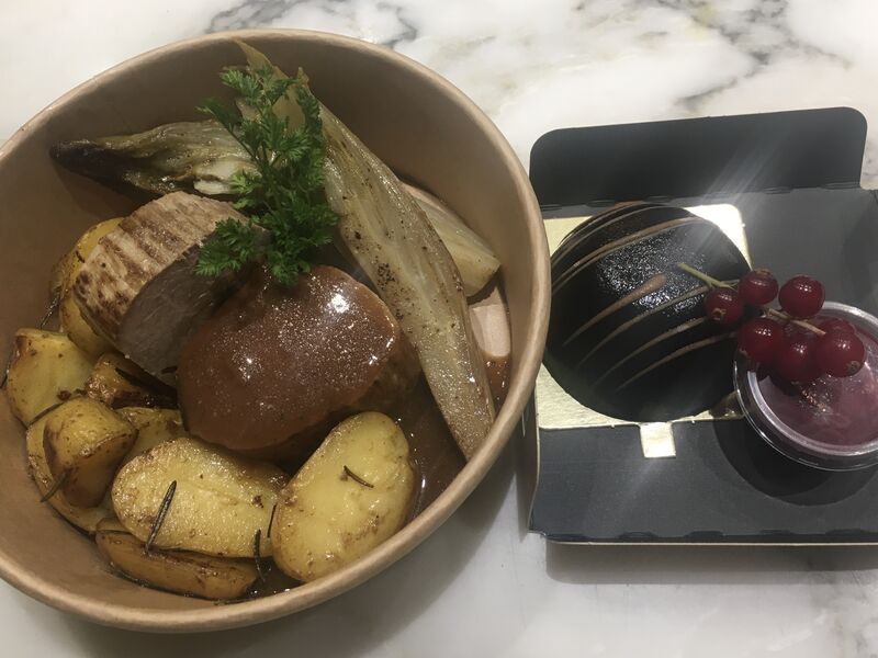 Médaillon de veau et dôme de mousse au chocolat - 18€