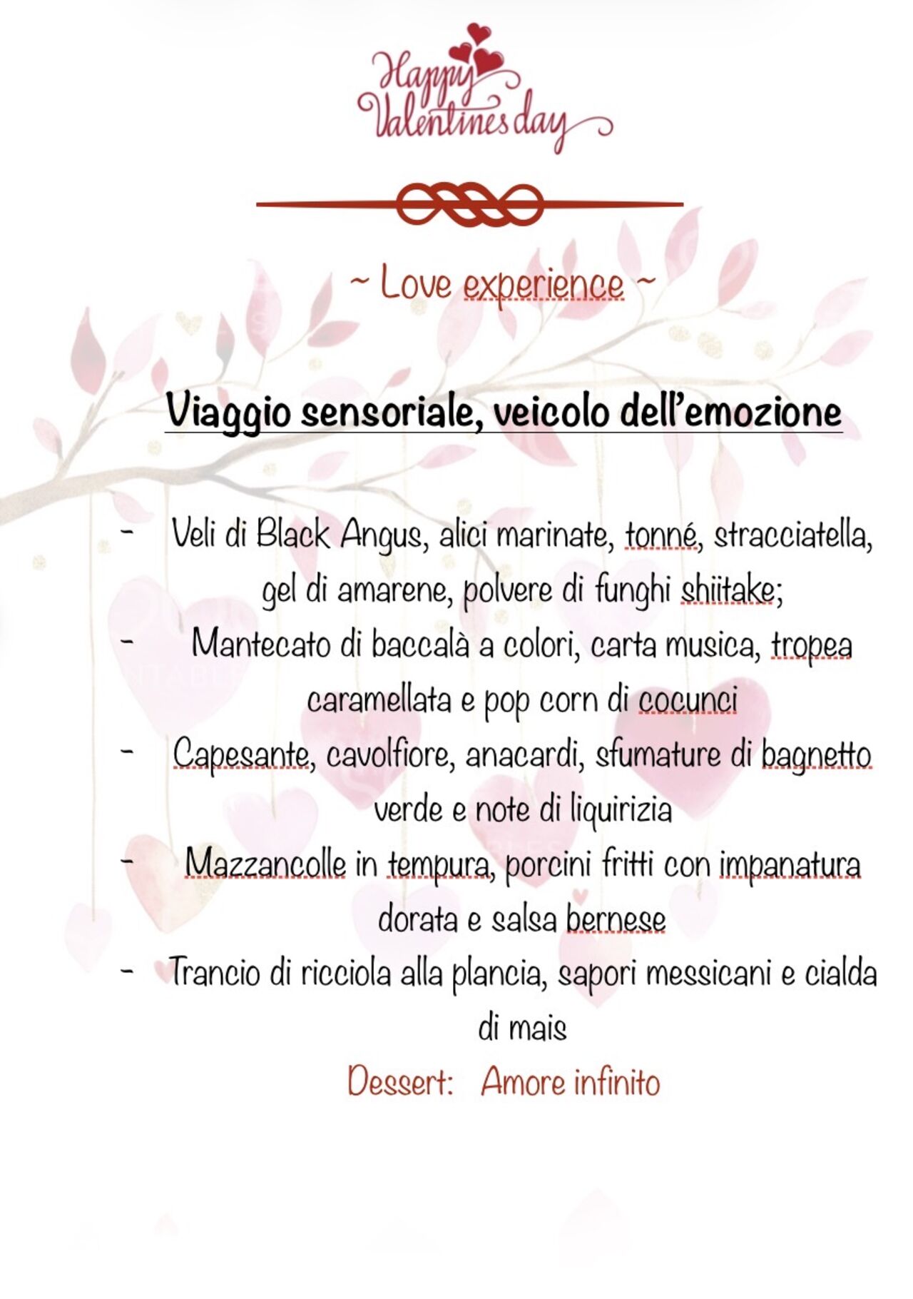 Viaggio sensoriale per la serata di