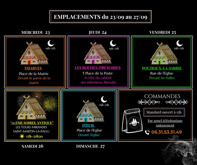 Planning de la semaine ✨