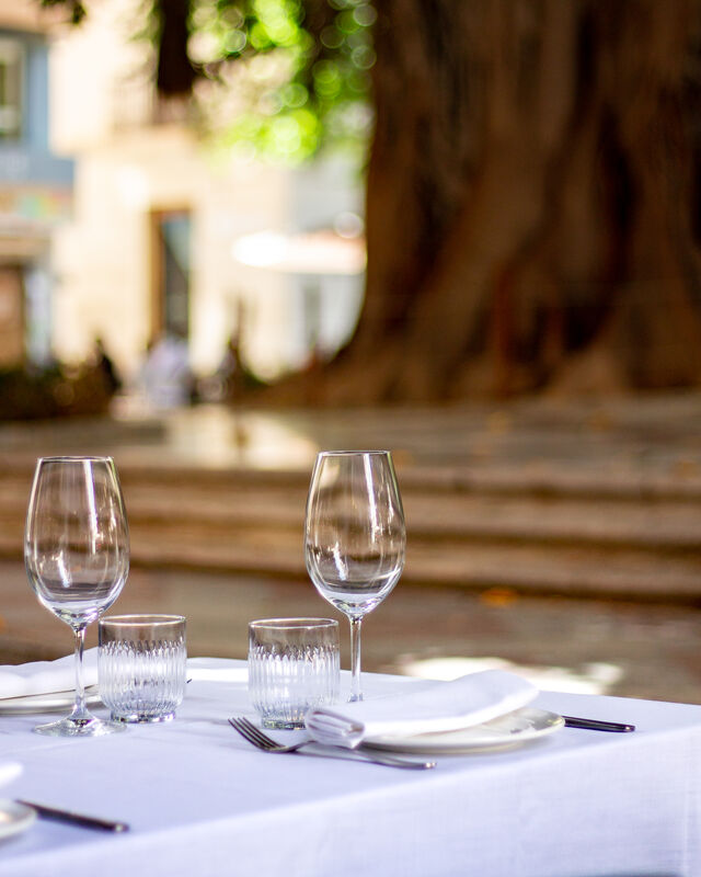Detalle mesa terraza