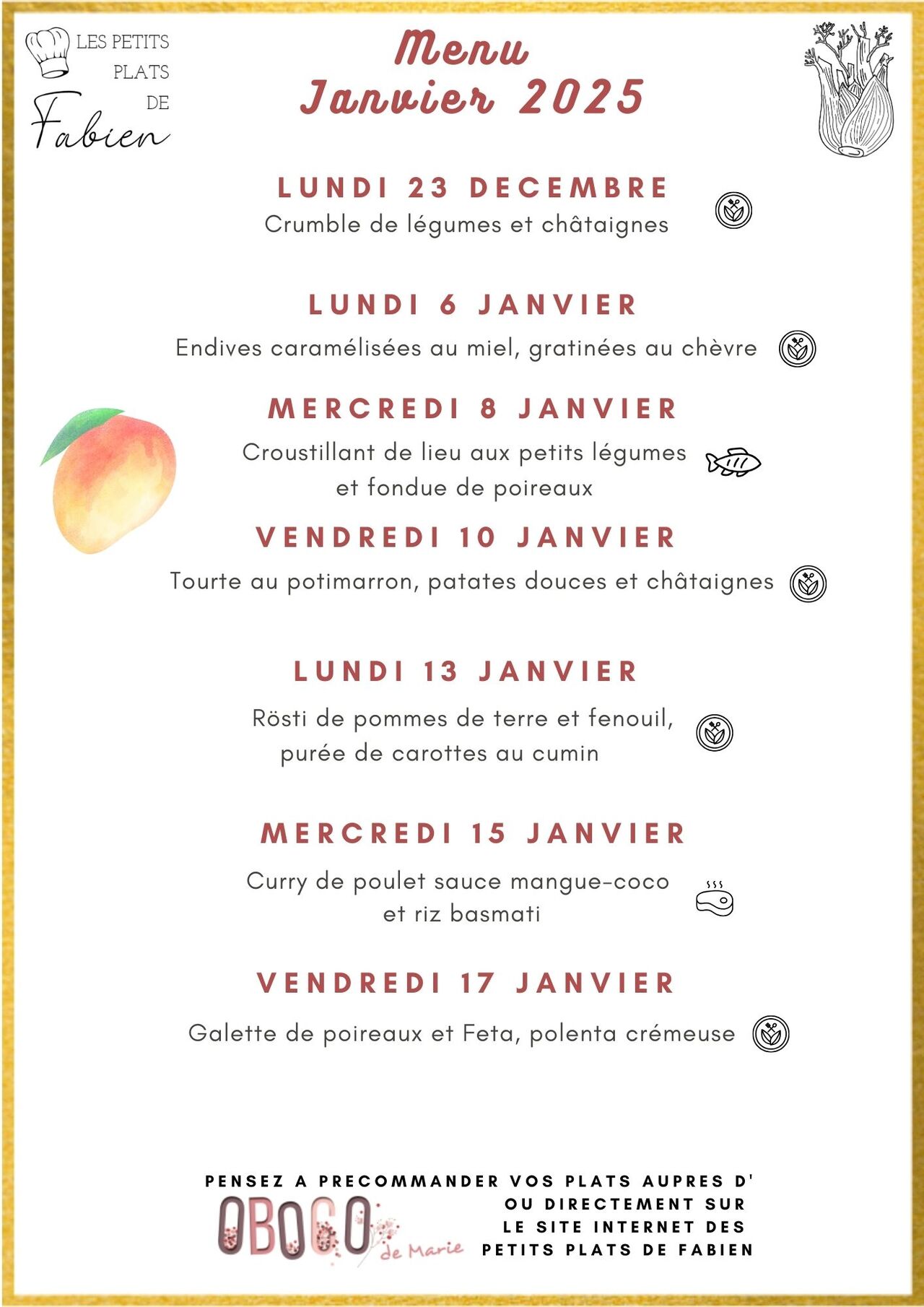 menu Janvier