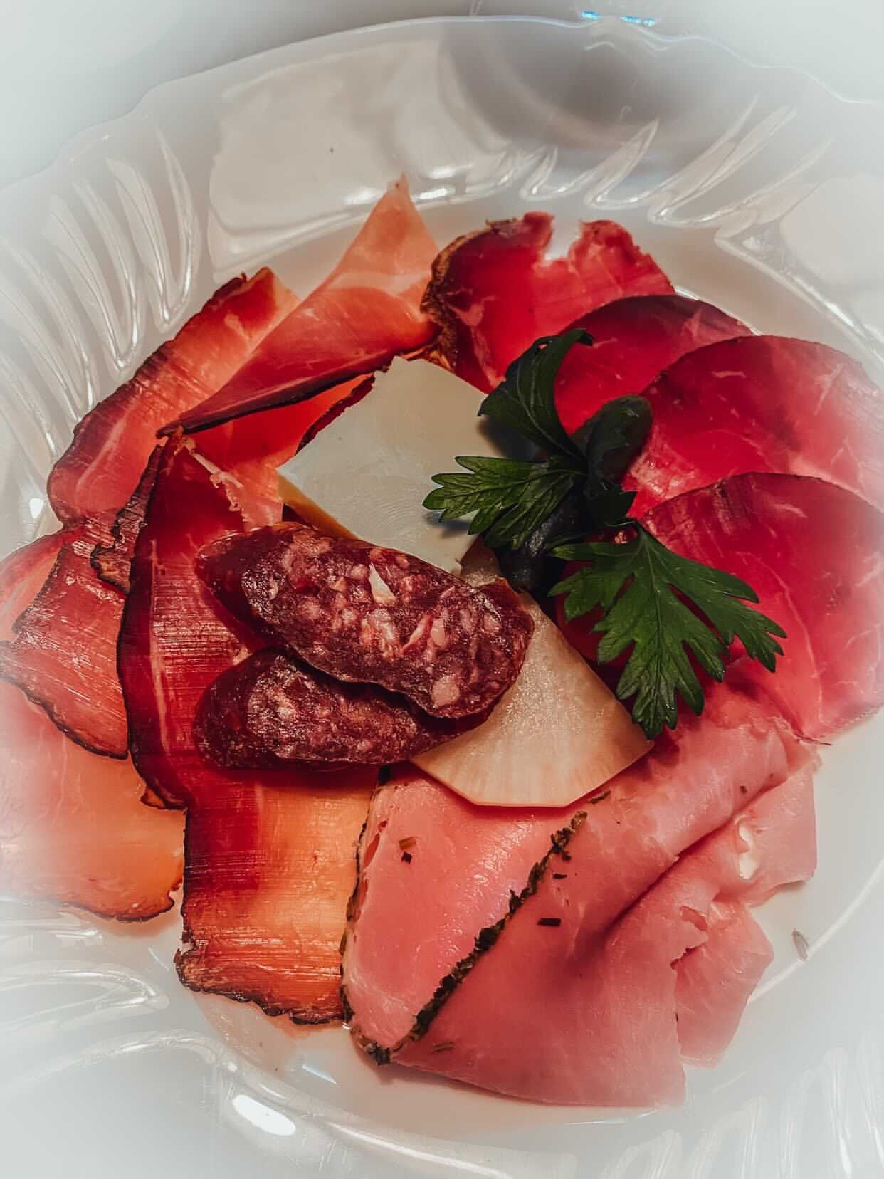 1. Gang: Südtiroler Schinken-Variation 